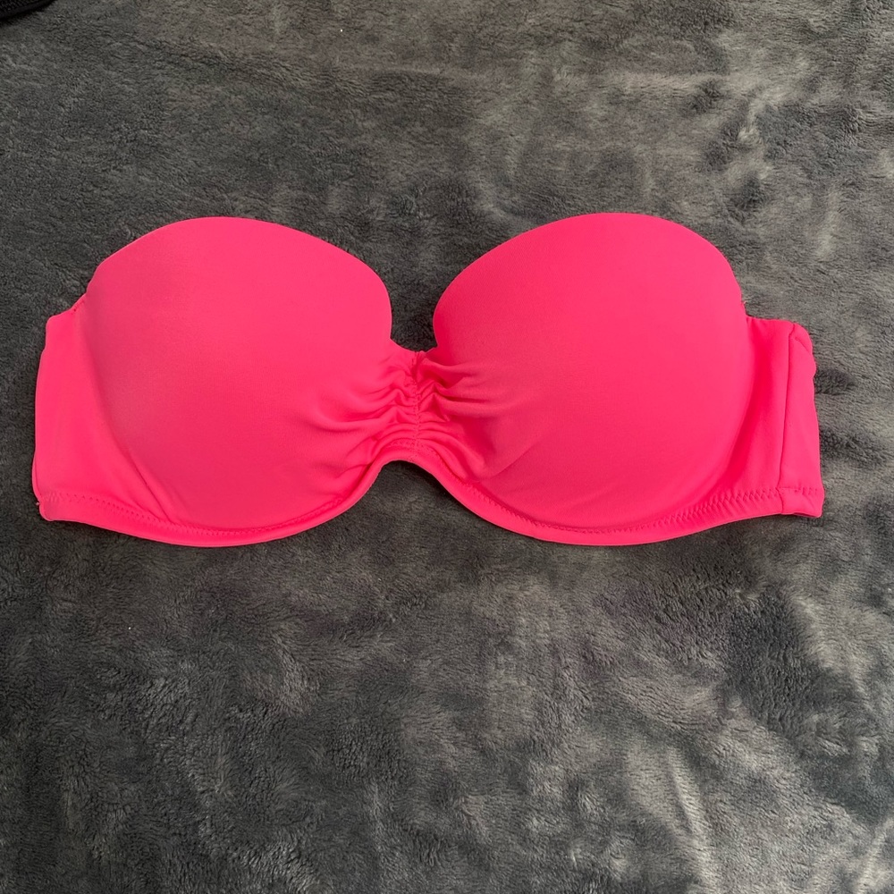 Victoria Secret Neon Pink Underwire Swim Bandeau